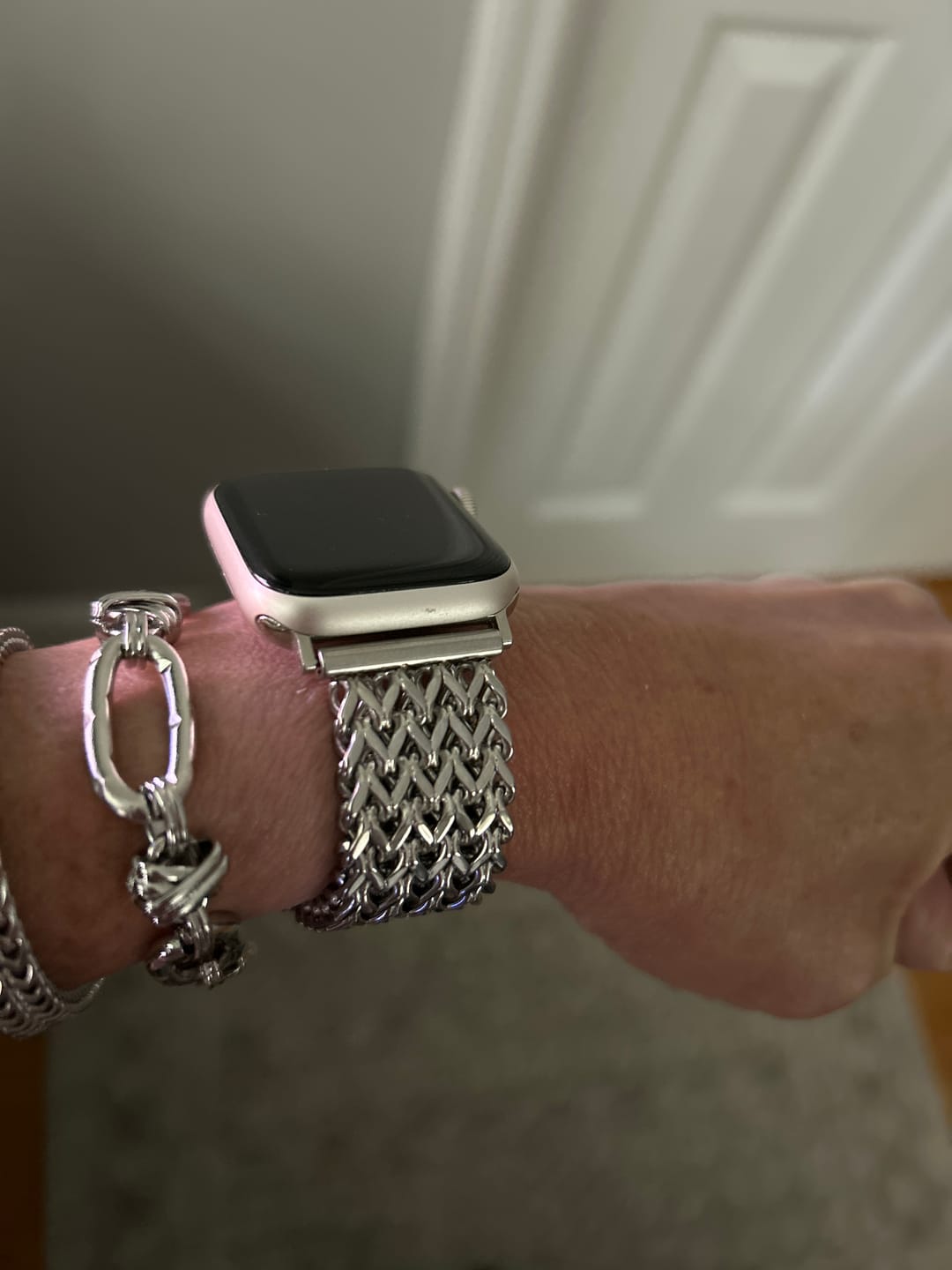 Customer photo review of Valencia Stainless Steel Apple Watch Band