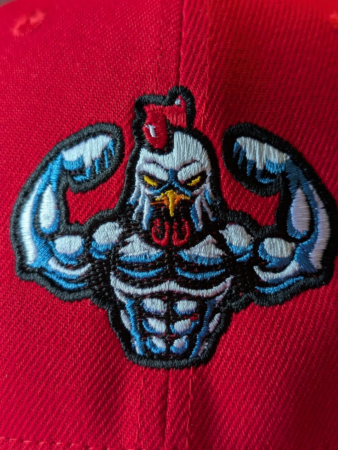 Customer photo review of Custom White 3D Puff Embroidery Flat Embroidery Flat Eaves Sport Baseball Cap Design for Men/Women/Youth