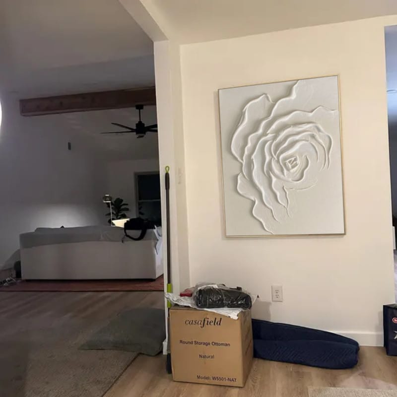 Customer photo review of Flower Textured Painting Canvas #FP082