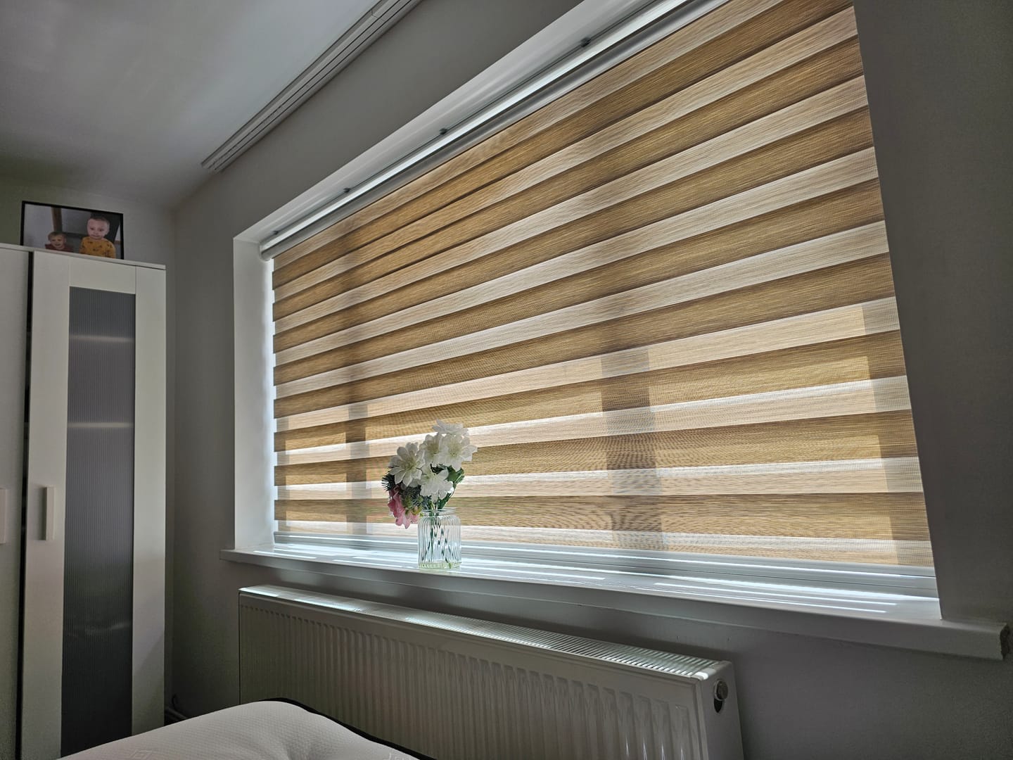 Customer photo review of Allure Vintage Khaki Day & Night Blinds