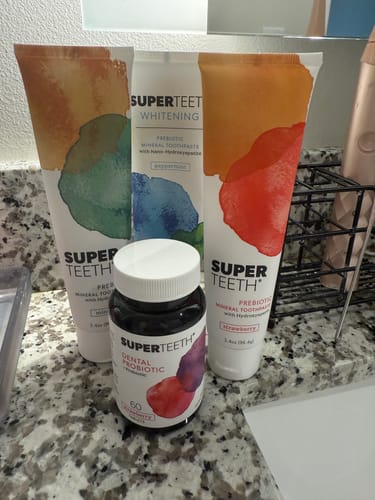 Customer photo review of Whitening Prebiotic Nano-Hydroxyapatite Toothpaste