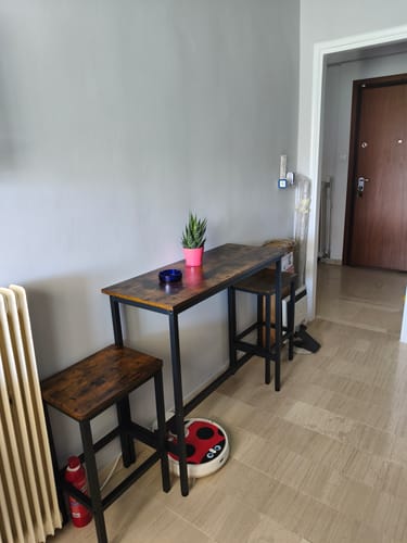 Customer photo review of Tραπέζι Μπαρ Κουζίνας Με 2 Σκαμπό Σετ Τραπεζαρία σαλόνι LB-T218B01