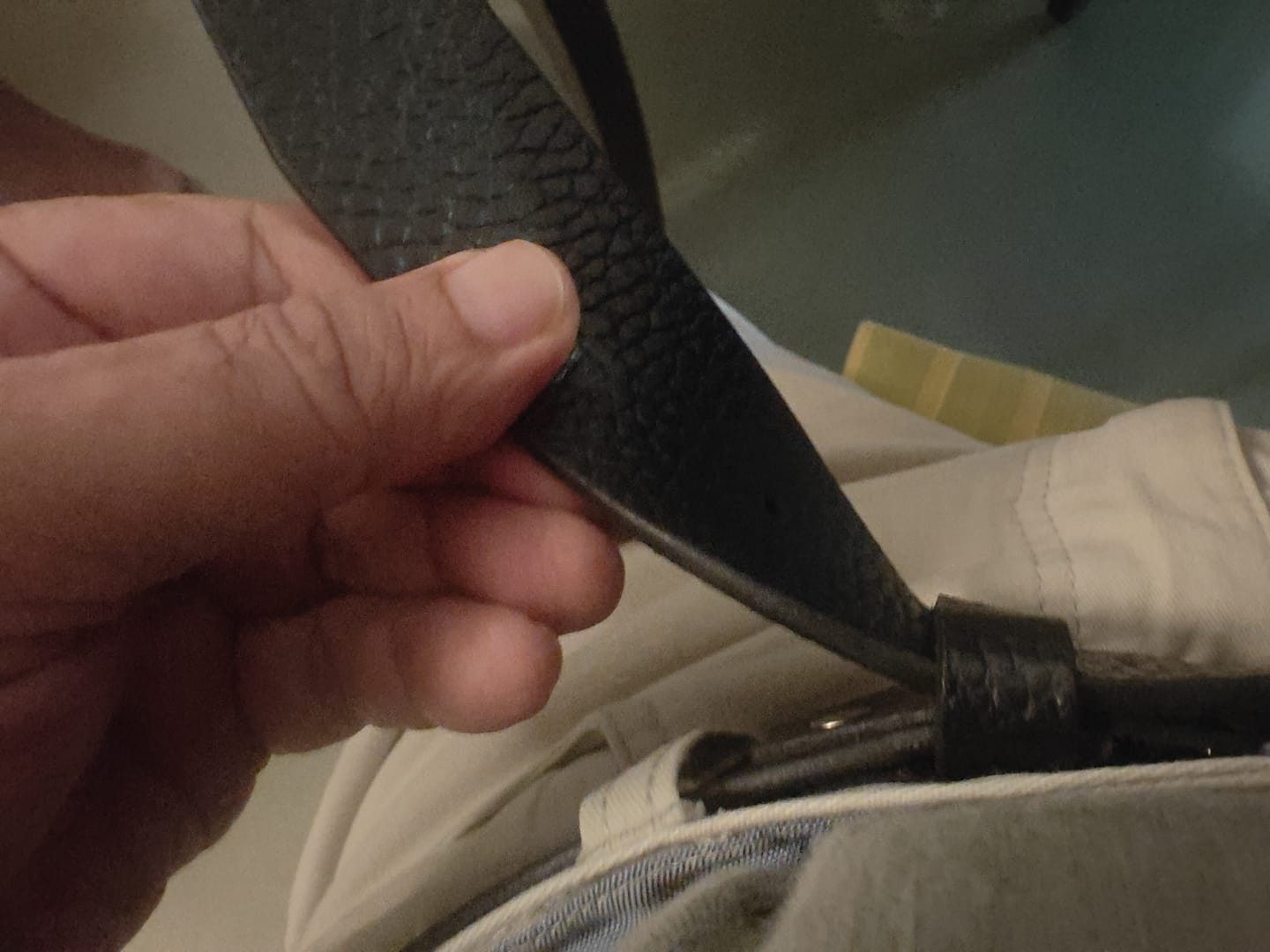 Customer photo review of Nexus Black Leather Belt