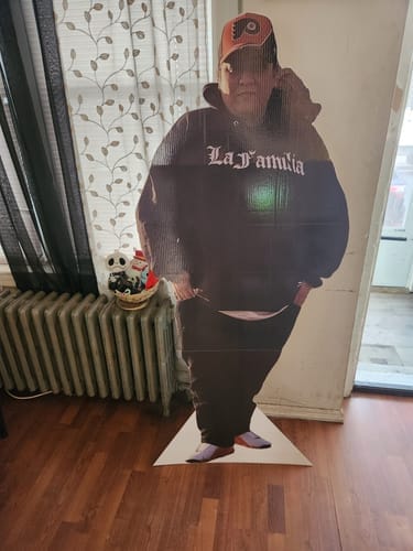 Customer photo review of Personalized Cardboard Cutouts | Custom Life Size Cutout