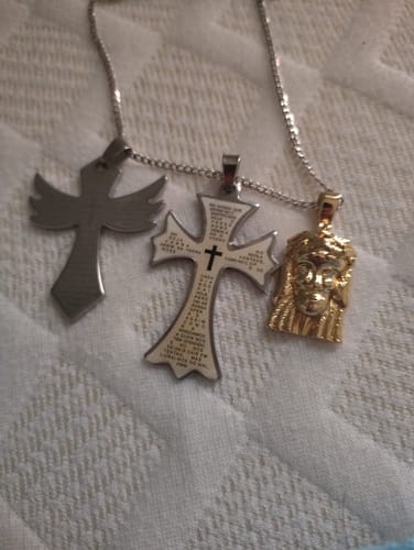 Customer photo review of Clean Gold Micro Jesus Piece