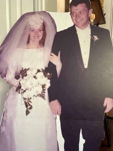 Customer photo review of Personalized Cardboard Cutouts | Custom Life Size Cutout