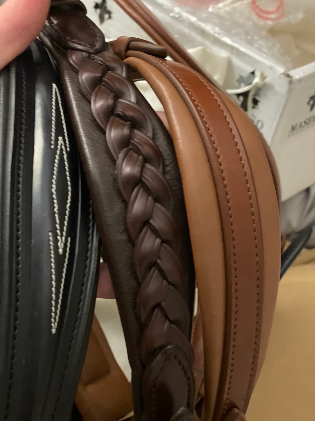 Customer photo review of Bella Starwheel hackamore cognac