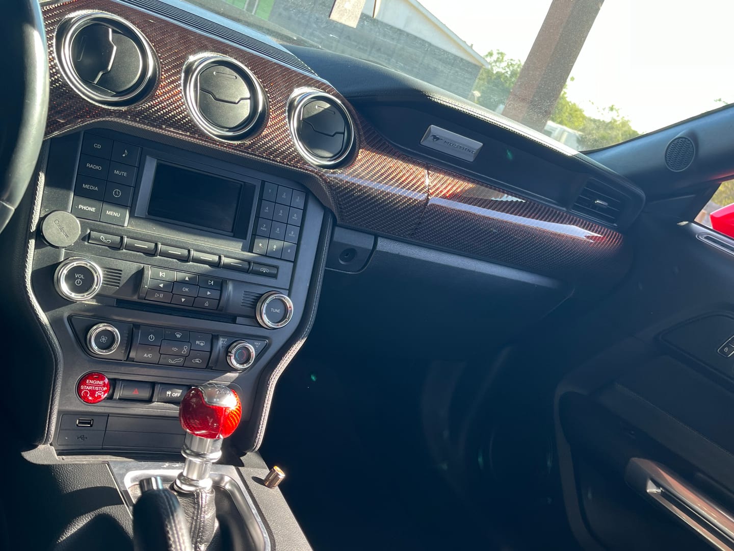 Customer photo review of DynaCarbon™️ Full Dashboard Set for Ford Mustang 2015-2023