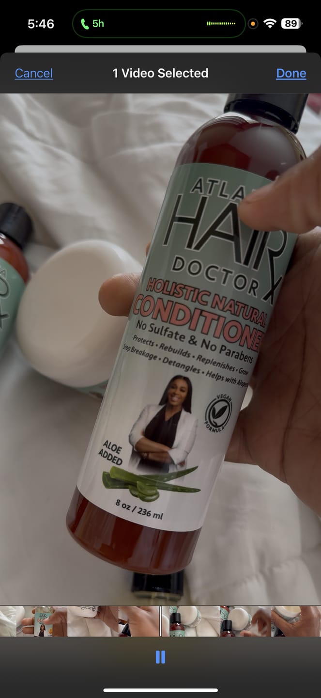 Customer photo review of NATURAL SHAMPOO & CONDITIONER - 8 fl oz