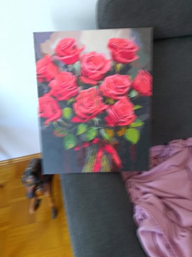 Customer photo review of Malen nach Zahlen - Roter Blumenstrauß