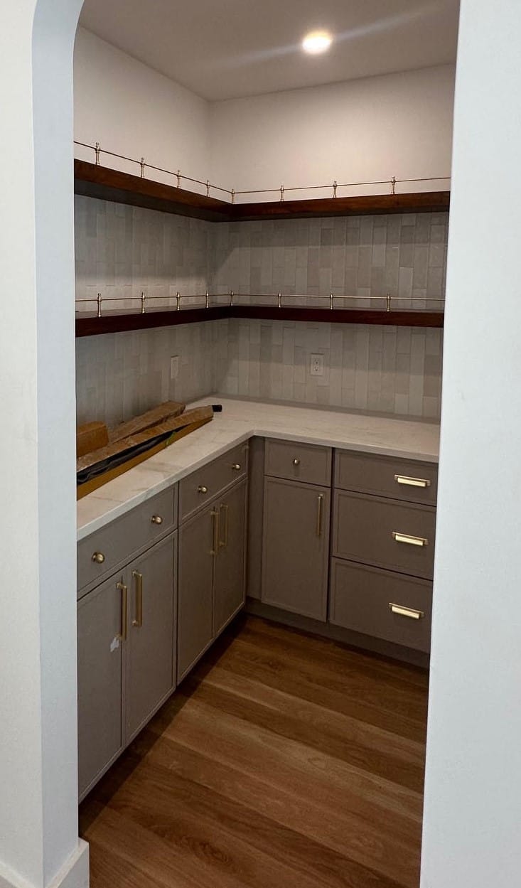 Customer photo review of Victorian Brass Gallery Rail - Antique Brass