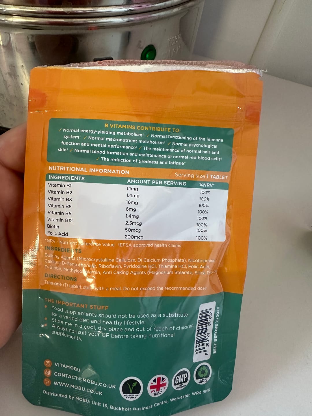 Customer photo review of Vitamin B Complex