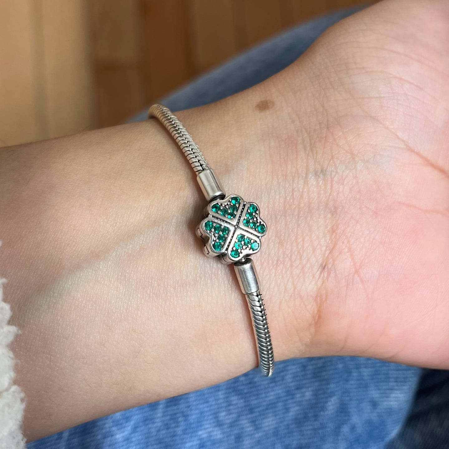 Customer photo review of Pulsera Trebol de la Buena Suerte