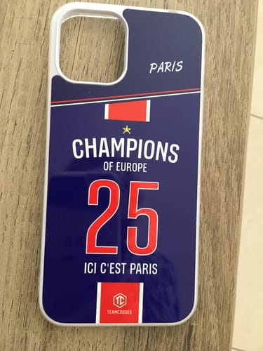 Customer photo review of Coque foot PARIS SG PSG COLLECTOR CHAMPIONS D'EUROPE CHAMPIONS LEAGUE 2025 - TEAMCOQUES