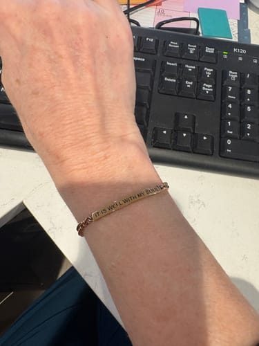 Customer photo review of Bracelet: It is well with my soul