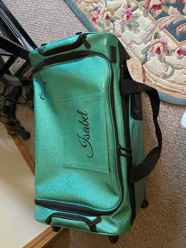 Customer photo review of Glam'r Gear® Mobile Changing Station™ Dance Duffel Bag with Built-In uHide® Rack
