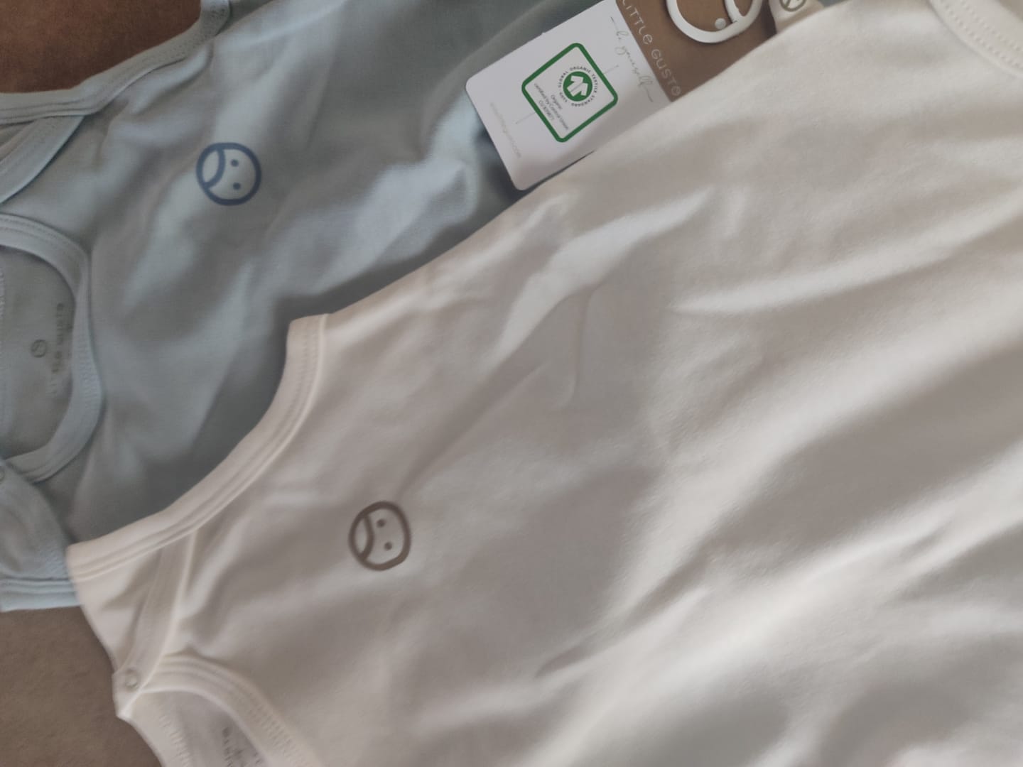 Customer photo review of 2'li Organik Pamuk Ayarlanabilir Mavi - Ekru Çıtçıtlı Atlet
