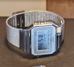 Customer photo review of Reloj Casio Vintage A700WM-7ADF Plateado Milanese Slim