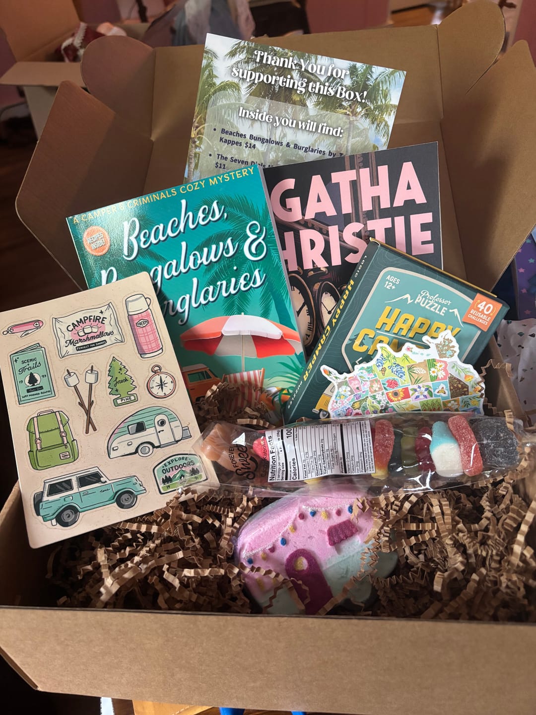 Customer photo review of Bi-monthly True Crime Book Box