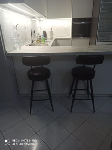 Customer photo review of Σκαμπό για Πάσο Κουζίνας Σετ 2 τεμ. Μπαρ Περιστρεφόμενα EKHO Ύψους Καθίσματος 65 εκ LB-C089B01