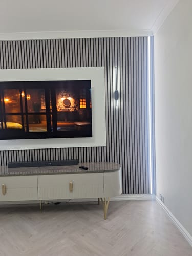 Customer photo review of LED Strip Lighting Kit For Slat Wall Panels – 2-Pack