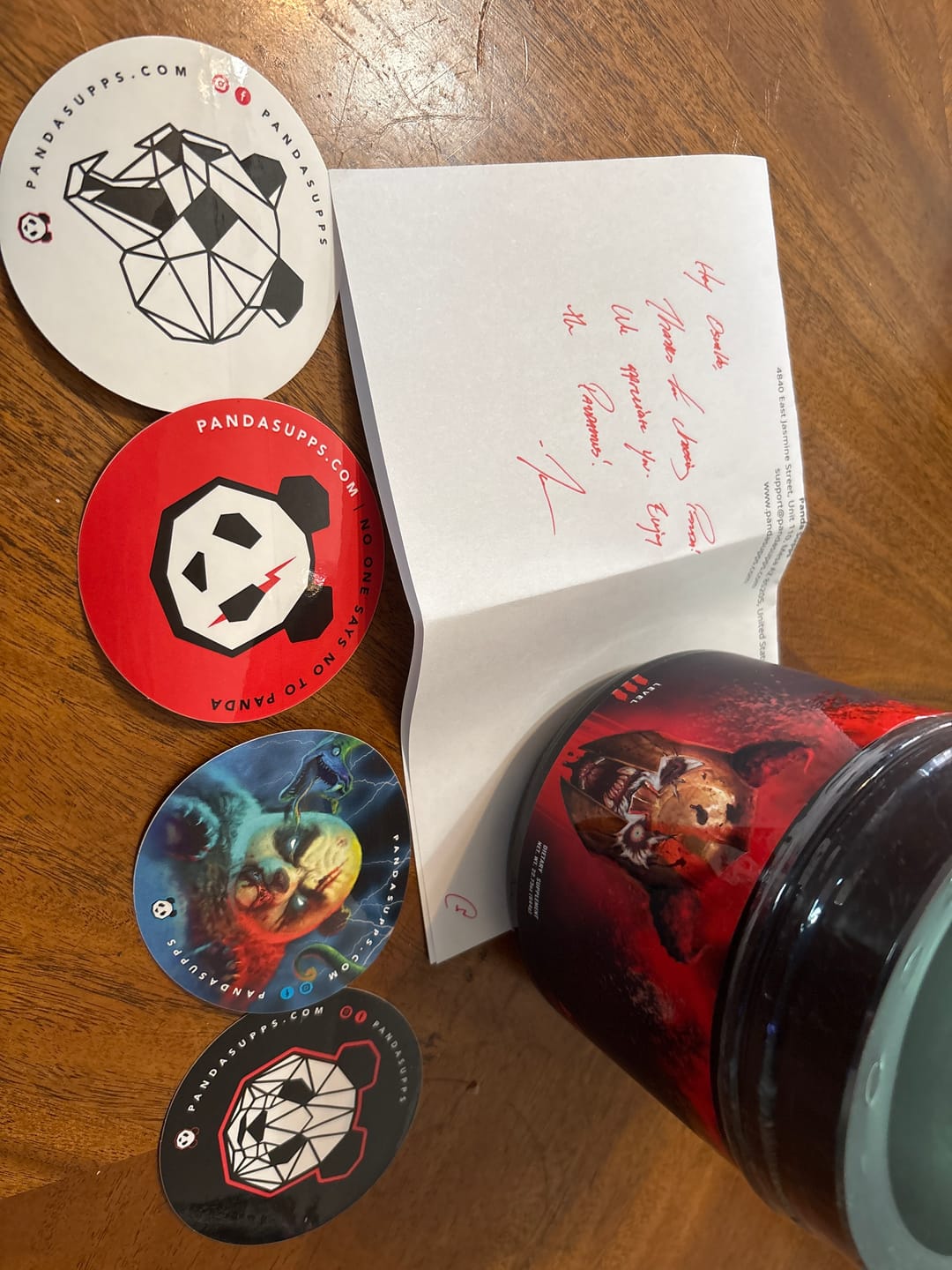 Customer photo review of PANDAMUS Pre Workout Choose your Level (Level I,II,III) (Choose Flavor)