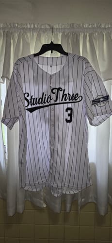 Customer photo review of Custom Purple Gray-White Classic Style Authentic Baseball Jersey