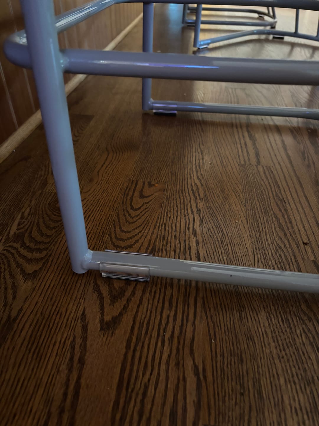 Customer photo review of Clear Sled Base Felt Chair Leg Protectors | Scratch & Noise-Free