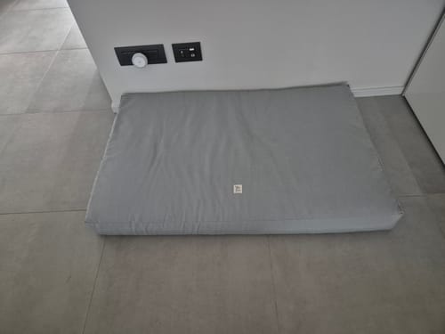Customer photo review of Cover Materassino Sfoderabile Cotone Unito Siena Grigio Chiaro