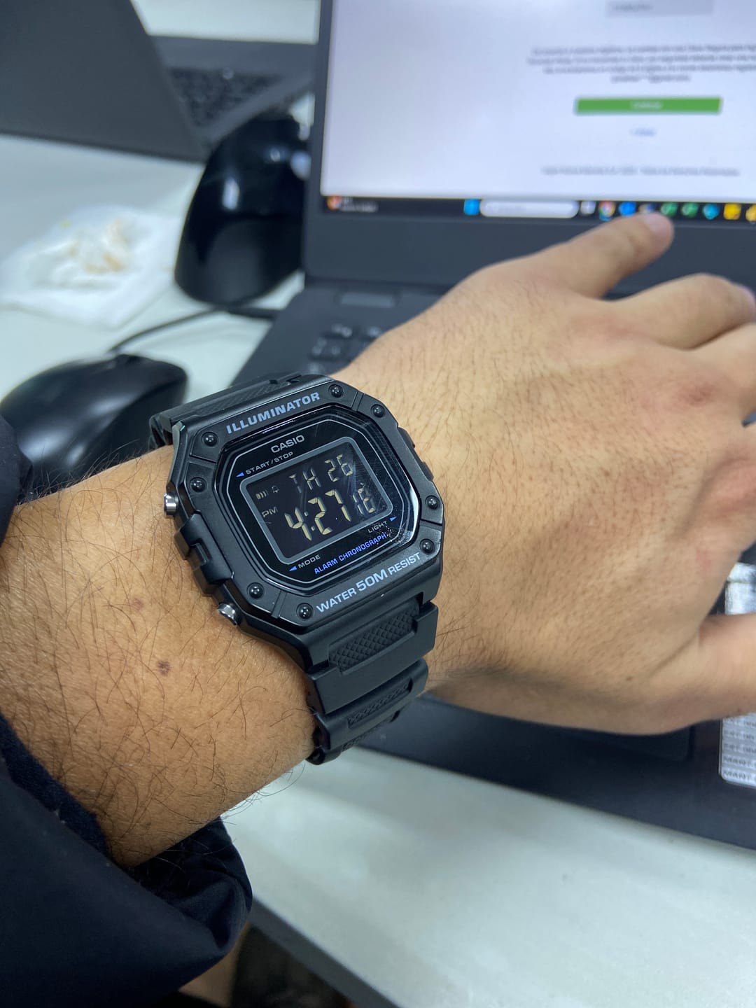 Customer photo review of Reloj Casio Vintage W-218H-1BVDF Pantalla Negativa