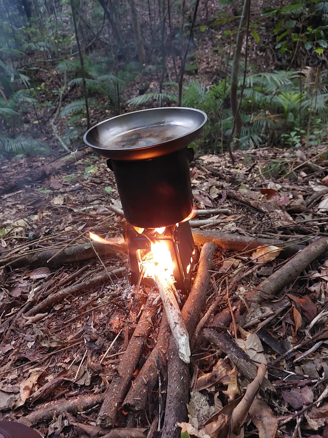 Customer photo review of Titanium Flatpack Twig Stove