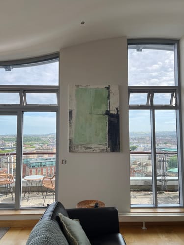 Customer photo review of Modern Green Painting #ABAV411