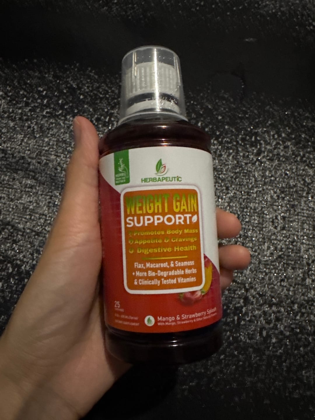 Customer photo review of Herbapeutic Weight Gain Syrup