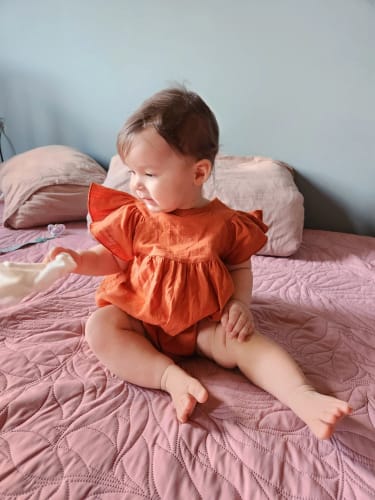 Customer photo review of Fly Sleeve Loose Fit Romper