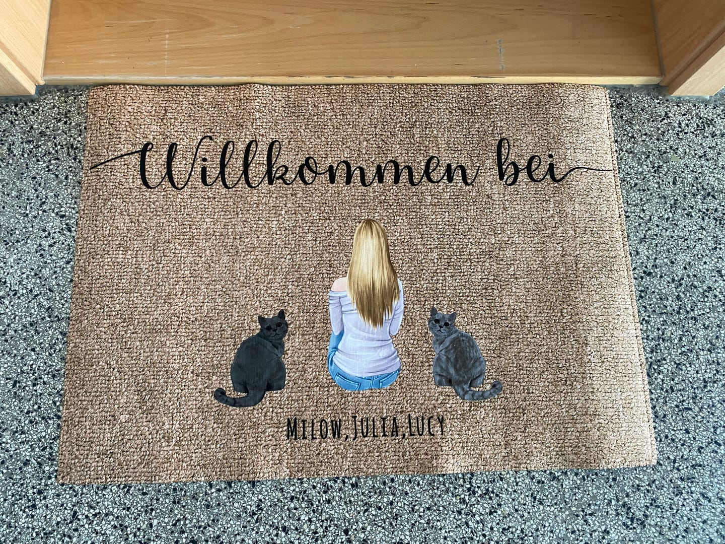 Customer photo review of Meine Familie - Individuelle Fußmatte