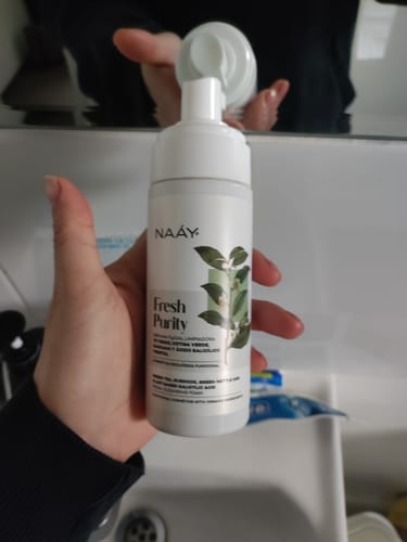 Customer photo review of Espuma limpiadora facial, pieles grasas