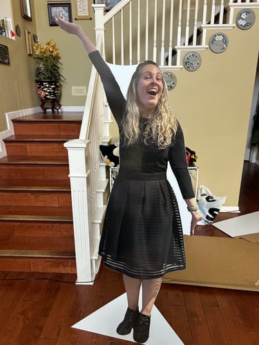 Customer photo review of Personalized Cardboard Cutouts | Custom Life Size Cutout