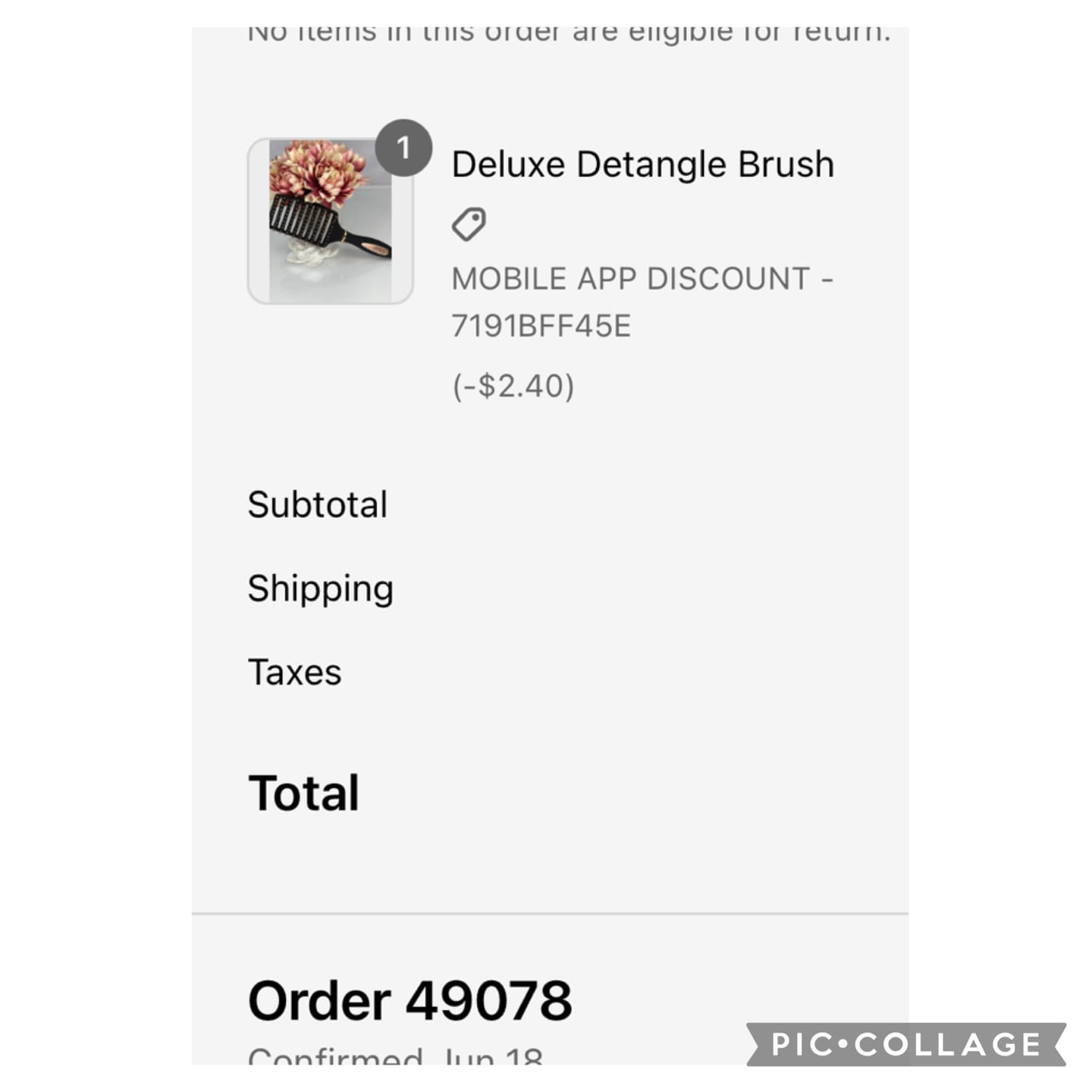 Customer photo review of Deluxe Detangle Brush