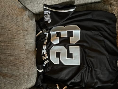 Customer photo review of Custom Black White Classic Style Authentic Baseball Jersey