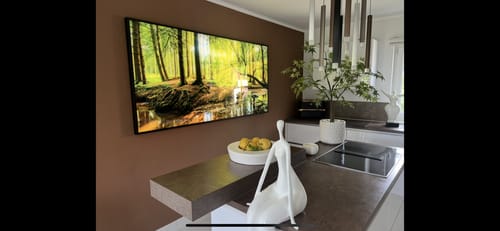 Customer photo review of Leuchtbild Acrylglas Canvalight® DIA | Wald mit Sonnenstrahlen | Querformat