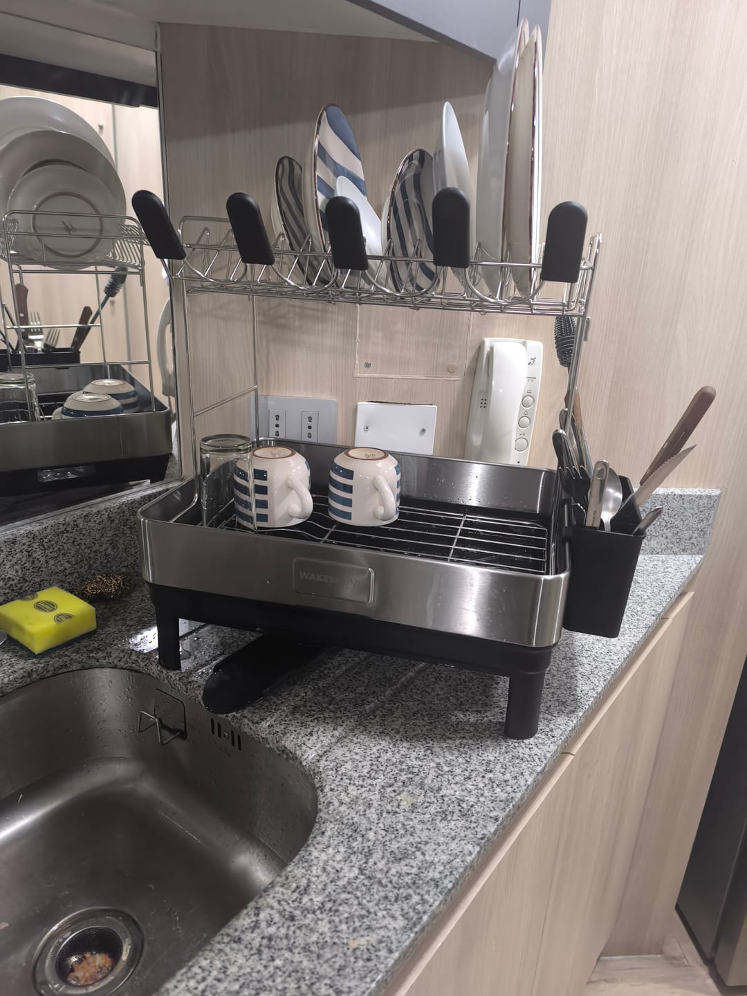 Customer photo review of Escurridor De Platos Inoxidable De 2 Niveles Organizador De Cocina