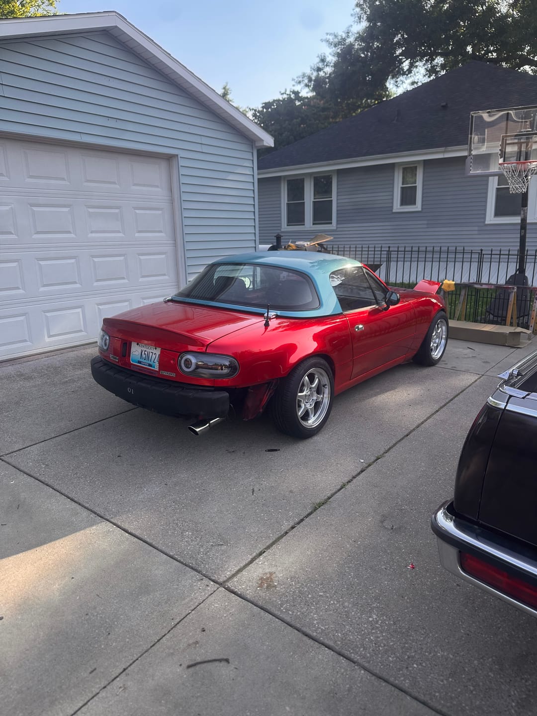 Customer photo review of Glossy Metallic Vampire Red Vinyl Wrap