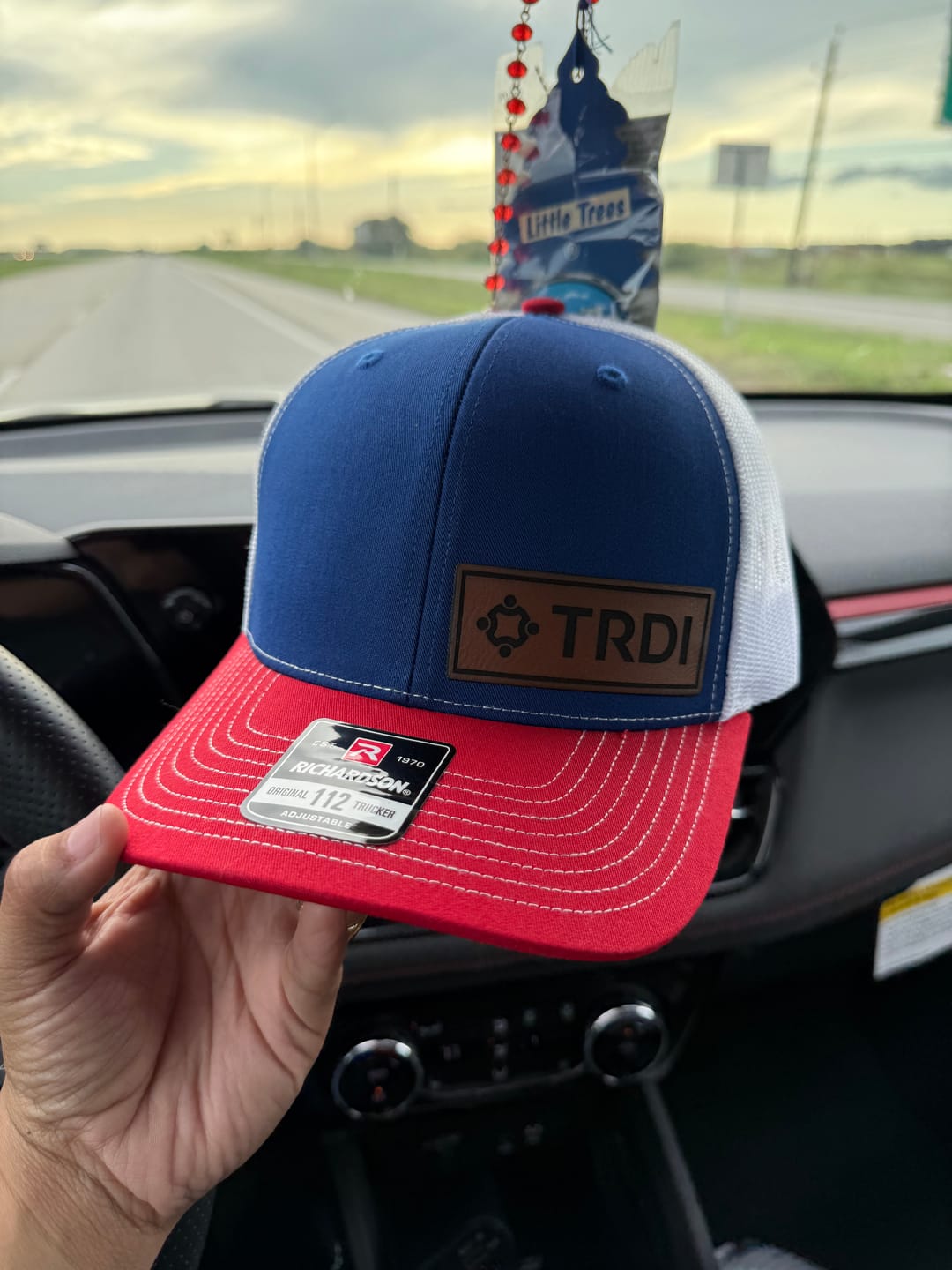 Customer photo review of Custom Logo Leather Patch Hats