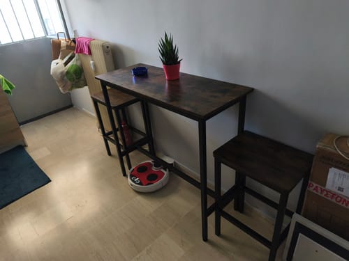 Customer photo review of Tραπέζι Μπαρ Κουζίνας Με 2 Σκαμπό Σετ Τραπεζαρία σαλόνι LB-T218B01