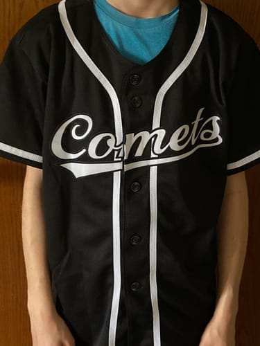 Customer photo review of Custom Black White Classic Style Authentic Baseball Jersey