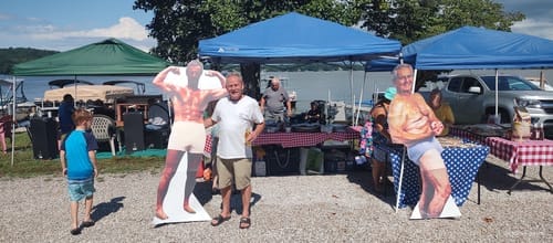 Customer photo review of Personalized Cardboard Cutouts | Custom Life Size Cutout