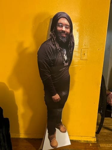Customer photo review of Personalized Cardboard Cutouts | Custom Life Size Cutout
