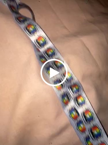 Customer video review of Rainbow TV Lanyard