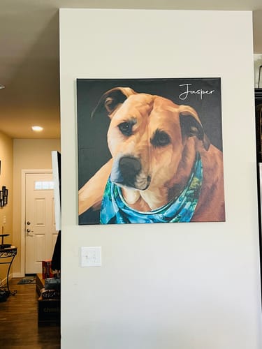 Customer photo review of Pet Art Canvas Wrap