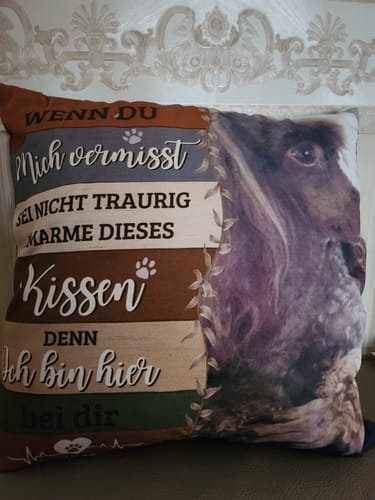 Customer photo review of Seelenwärmer - Individuelles Kissen